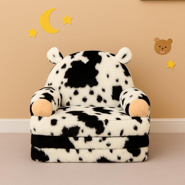 Comfy Toddler Couch Chair with Foldable 2 in 1 Design
