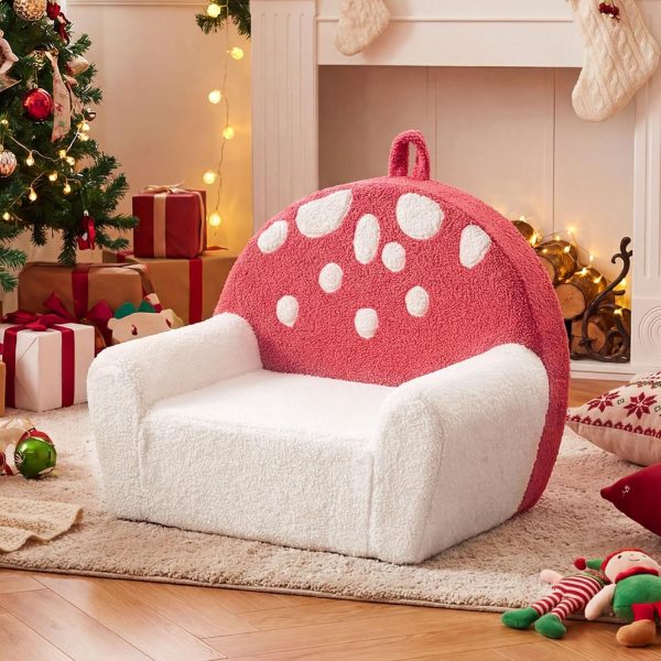 Soft Toddler Sofa Chair with Fleece Cover and Comfortable Design